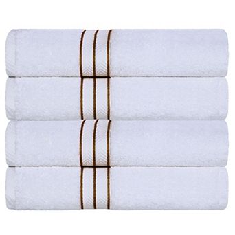 SUPERIOR 4 pc Turkish Cotton Ultra-Plush Bath Towel Set