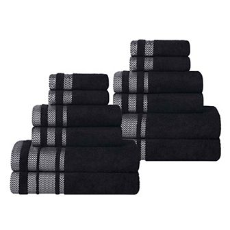 SUPERIOR 12 pc Hays Cotton Absorbent Towel Set