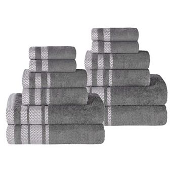 SUPERIOR 12 pc Hays Cotton Absorbent Towel Set