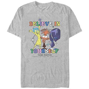 Disney / Pixar's Inside Out 2 Believe In Yourself Think Positive Men's Graphic Tee