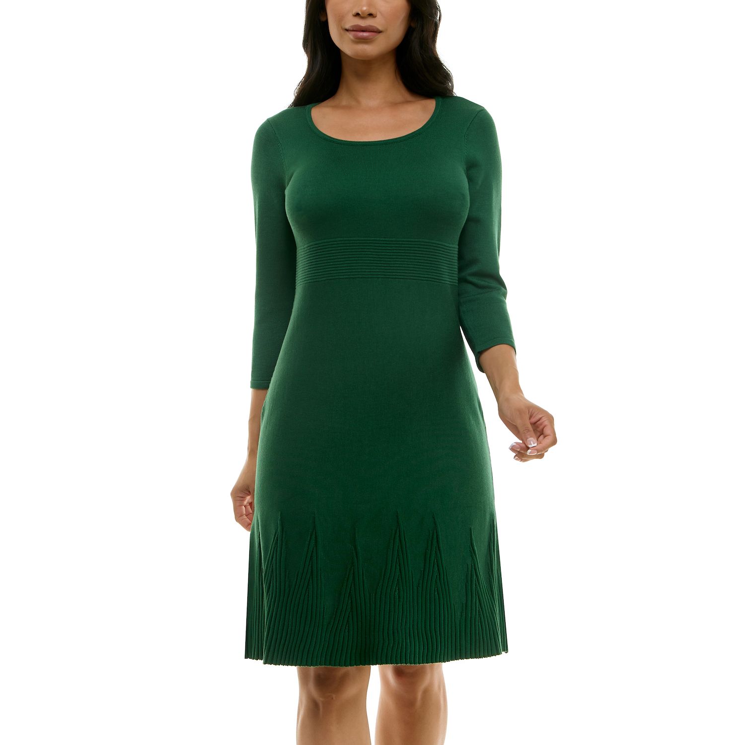 Женские платья Nina Leonard Elbow Sleeve Fit-&-Flare Dress