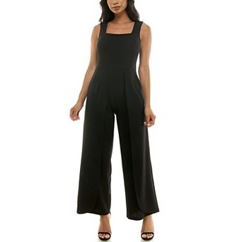 Women's Nina Leonard Squareneck Wide-Leg Jumpsuit