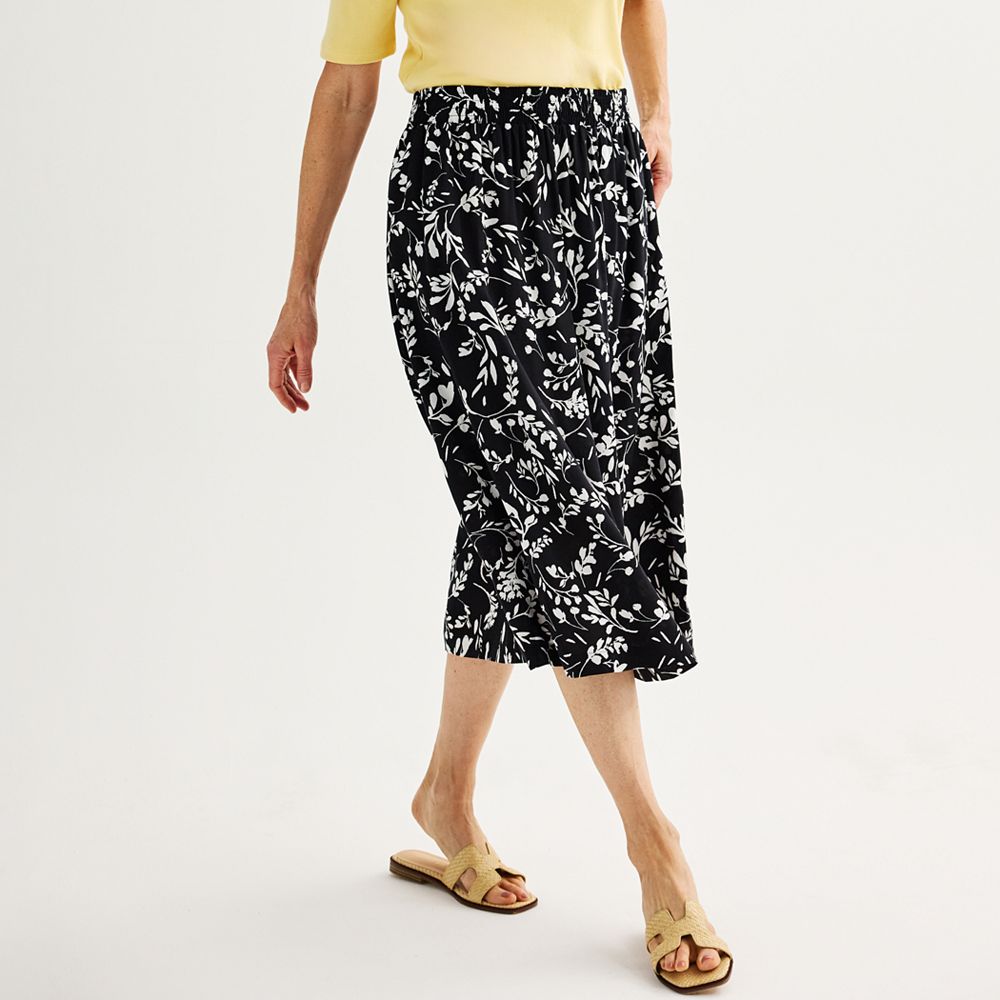 スカート BARROW Woman Skirt Peacock 034074 BW005 7193498_Black_Leafy_Garden?wid