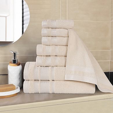 SUPERIOR 8-Piece Hays Cotton Absorbent Towel Set