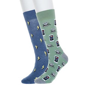Men's Twisted Toes 2-Pack Fun Novelty Socks