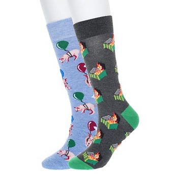Men's Twisted Toes 2-Pack Fun Novelty Socks