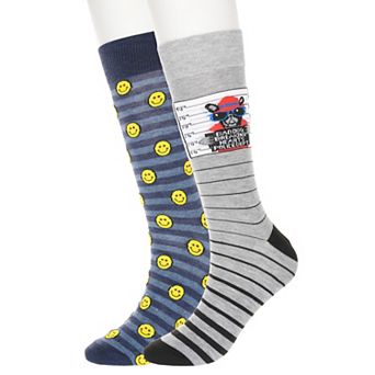 Men's Twisted Toes 2-Pack Fun Novelty Socks