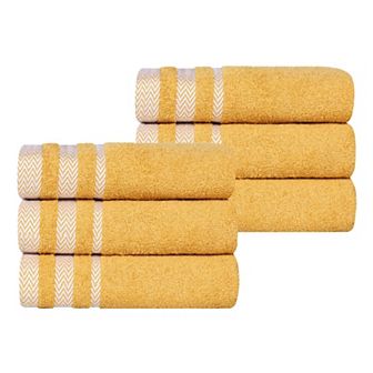 SUPERIOR 6 pc Hays Cotton Absorbent Hand Towel Set