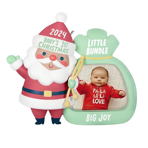 Little Bundle Big Joy 2024 Photo Frame Keepsake Ornament