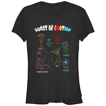 Disney / Pixar's Inside Out 2 Burst Of Emotion Juniors' Fitted Graphic Tee