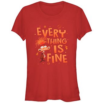 Disney / Pixar's Inside Out 2 Everything Is Fine Juniors' Fitted Graphic Tee