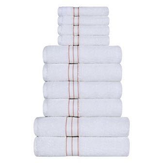 SUPERIOR 10 pc Turkish Cotton Ultra-Plush Towel Set