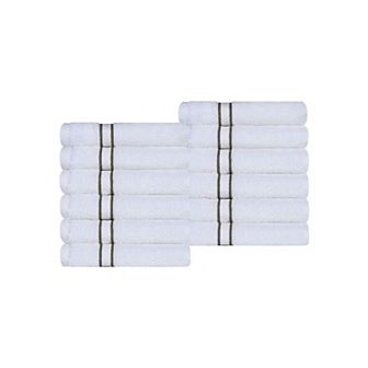 SUPERIOR 12 pc Turkish Cotton Ultra-Plush Washcloth Set