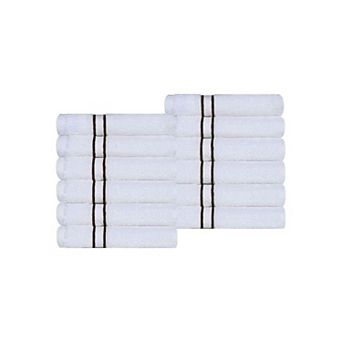 SUPERIOR 12 pc Turkish Cotton Ultra-Plush Washcloth Set
