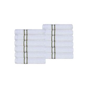 SUPERIOR 12 pc Turkish Cotton Ultra-Plush Washcloth Set