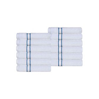 SUPERIOR 12 pc Turkish Cotton Ultra-Plush Washcloth Set