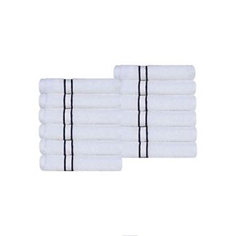 SUPERIOR 12 pc Turkish Cotton Ultra-Plush Washcloth Set