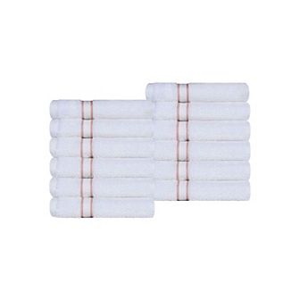 SUPERIOR 12 pc Turkish Cotton Ultra-Plush Washcloth Set