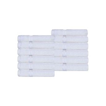SUPERIOR 12 pc Turkish Cotton Ultra-Plush Washcloth Set