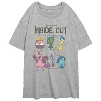 Disney / Pixar's Inside Out How Are You Feeling Juniors' Oversized Graphic Tee