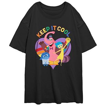 Disney / Pixar's Inside Out Keep It Cool Juniors' Oversized Graphic Tee