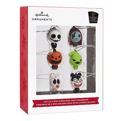 Disney's The Nightmare Before Christmas Shatterproof Set of 6 Hallmark Mini Christmas Ornaments