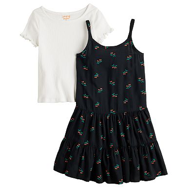 Baby & Toddler Girl Jumping Beans® 2-Piece Tiered Dress & Rib Tee Set