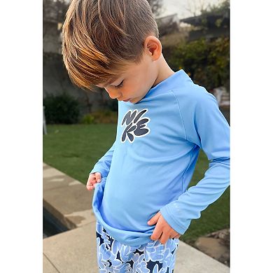 Boys Nike Little Kids' Long-Sleeve Hydroguard and Volley Shorts Set