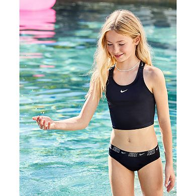 Girls Nike Logo Tape Big Kids' Crossback Midkini Set