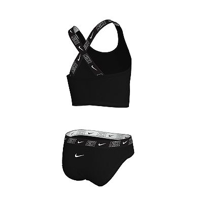 Girls Nike Logo Tape Big Kids' Crossback Midkini Set