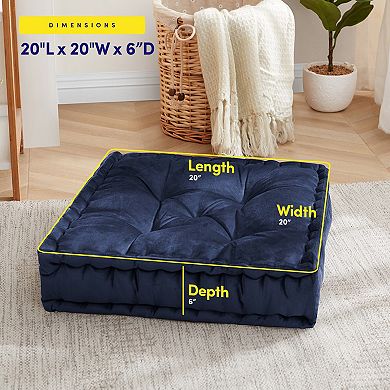 Sweet Home 2-pk. Tufted Square Floor Pillow Set