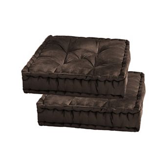 Sweet Home 2 pk Tufted Square Floor Pillow Set