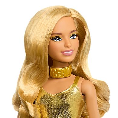 Barbie Fashionistas Doll #222 Petite With Blonde Wavy Hair, Golden Jumpsuit