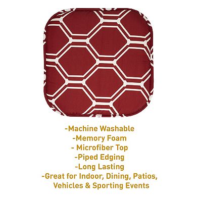Sweet Home Mirage Hexagonal Print Memory Foam Chair Cushion 12 Pack