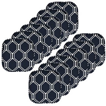 Sweet Home Mirage Hexagonal Print Memory Foam Chair Cushion 12 Pack