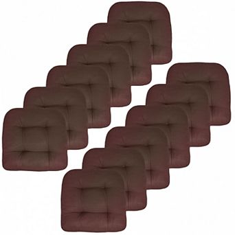 Sweet Home Indoor-Outdoor Reversible Patio Seat Cushion Pad 12 Pack