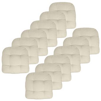 Sweet Home Indoor-Outdoor Reversible Patio Seat Cushion Pad 12 Pack