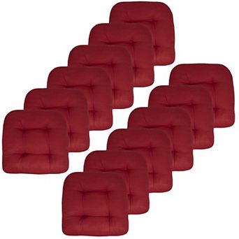 Sweet Home Indoor-Outdoor Reversible Patio Seat Cushion Pad 12 Pack
