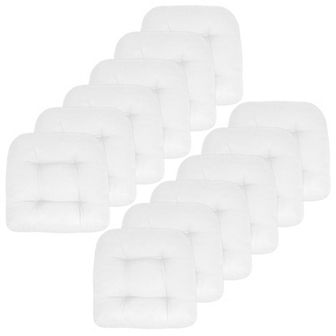 Sweet Home Indoor-Outdoor Reversible Patio Seat Cushion Pad 12 Pack