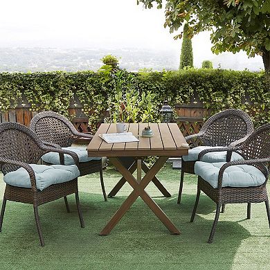 Sweet Home Indoor-Outdoor Reversible Patio Seat Cushion Pad 4 Pack