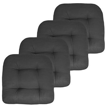 Sweet Home Indoor-Outdoor Reversible Patio Seat Cushion Pad 4 Pack