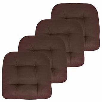 Sweet Home Indoor-Outdoor Reversible Patio Seat Cushion Pad 4 Pack