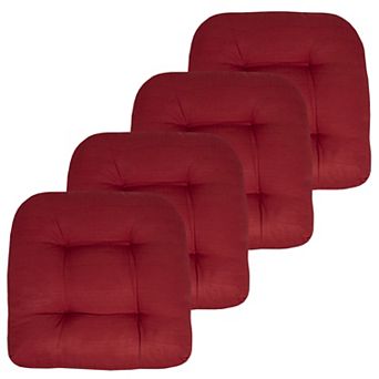 Sweet Home Indoor-Outdoor Reversible Patio Seat Cushion Pad 4 Pack