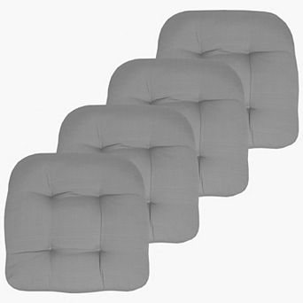 Sweet Home Indoor-Outdoor Reversible Patio Seat Cushion Pad 4 Pack