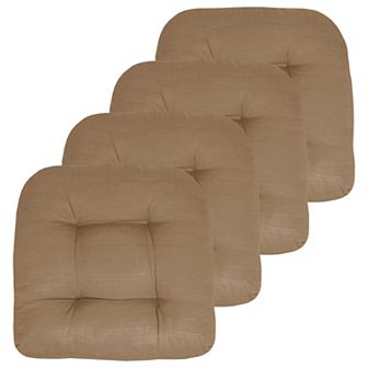Sweet Home Indoor-Outdoor Reversible Patio Seat Cushion Pad 4 Pack