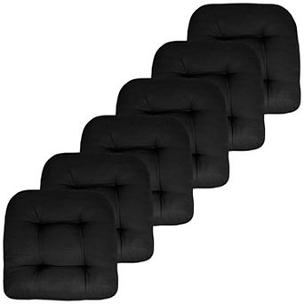 Sweet Home Indoor-Outdoor Reversible Patio Seat Cushion Pad 6 Pack