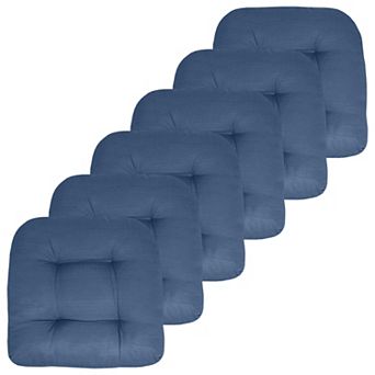 Sweet Home Indoor-Outdoor Reversible Patio Seat Cushion Pad 6 Pack