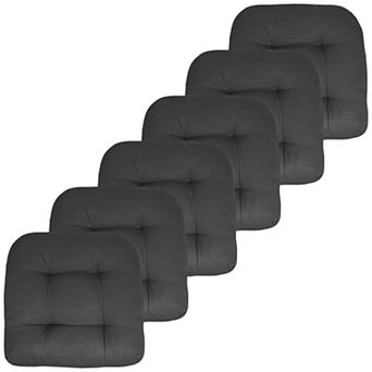 Sweet Home Indoor-Outdoor Reversible Patio Seat Cushion Pad 6 Pack
