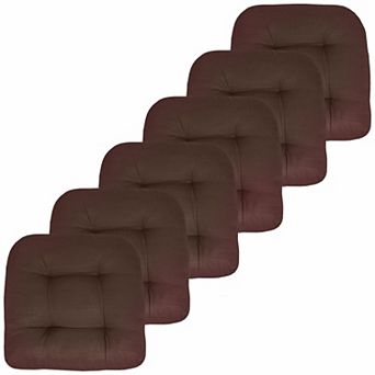Sweet Home Indoor-Outdoor Reversible Patio Seat Cushion Pad 6 Pack
