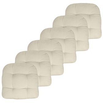 Sweet Home Indoor-Outdoor Reversible Patio Seat Cushion Pad 6 Pack